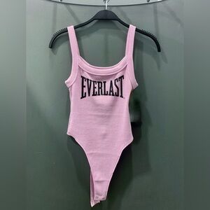Everlast Forever 21 Ribbed Bodysuit XS washed pink